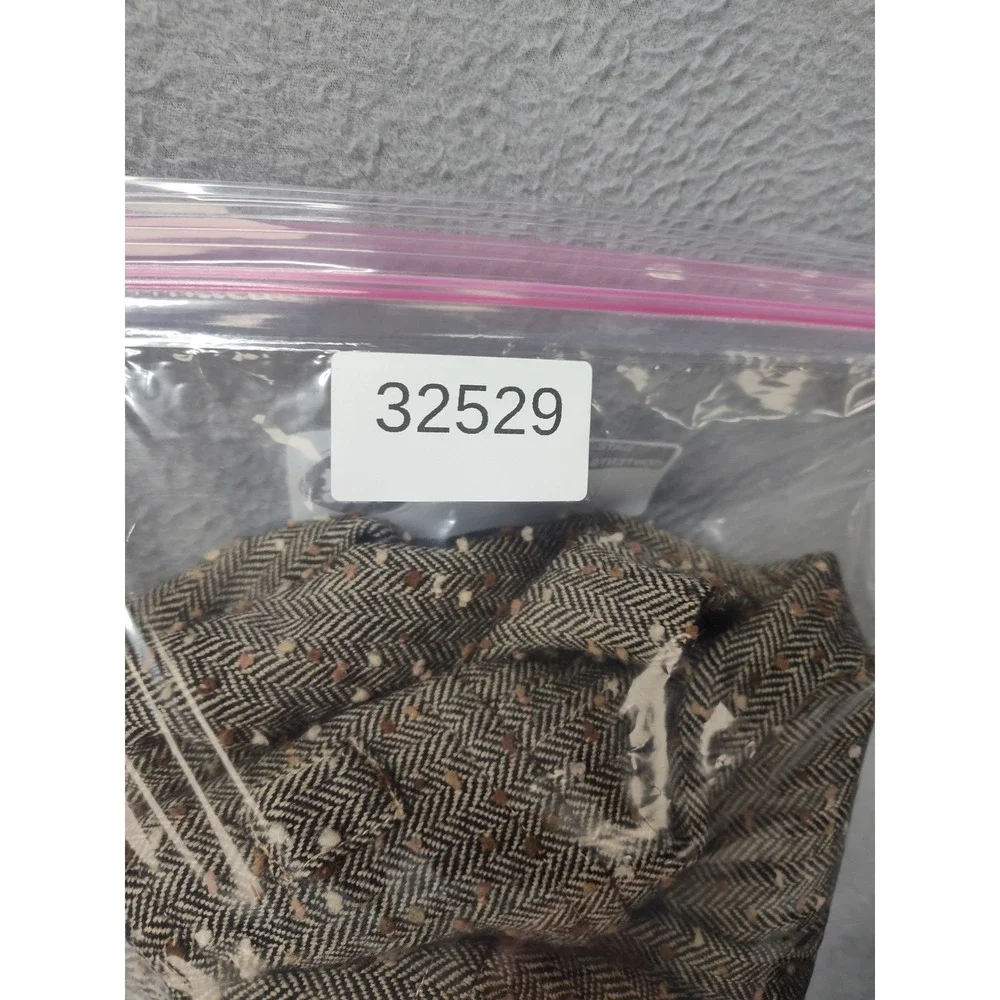 Etcetera Brown Herringbone Tweed Wool Blend Pencil Skirt Size 2 Professional